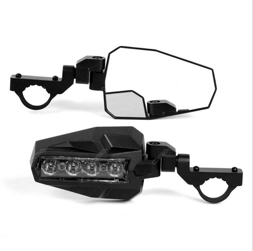 Espejos Retrovisores R8 Luz Led, Estrobo Para Rzr Y Can-am Foto 3