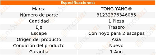 Defensa Trasera C/hoyo P/2 Escapes Fusion 06/09 Tong Yang Foto 2