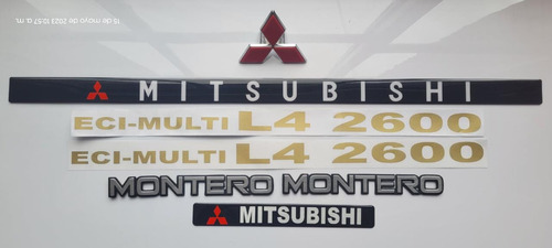 Foto de Montero Mitsubishi 2600 Set De Emblemas Y Calcomanias Dorado