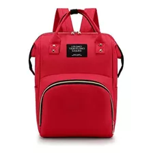 Mochila Maternidade Bolsa Térmica Bebê Menino Menina Preto Cor Vermelho