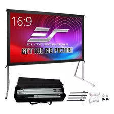 Pantalla De Proyector Frontal De 90 Pulgadas 16:9 + Soporte