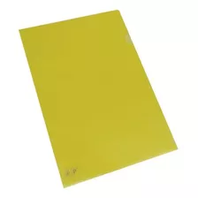 Pasta L A4 Plástica (220x310mm) Amarelo Acp Com 10 Unidades