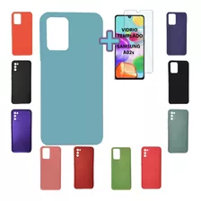 Silicona Case Funda Protector Samsung Galaxy A02s Y Templado