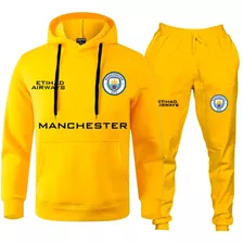 Moletom Adulto Conjunto Abrigo Blusa/calça Timeeuro Man City