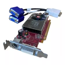 Placa Vídeo Ati Radeon Hd-3450 Low File Usada Com Adaptador