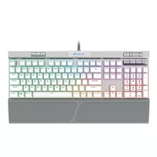 Teclado Gamer Corsair K70 Rgb Mk.2 Se Qwerty Cherry Mx Speed Inglés Us Color Silver Con Luz Rgb