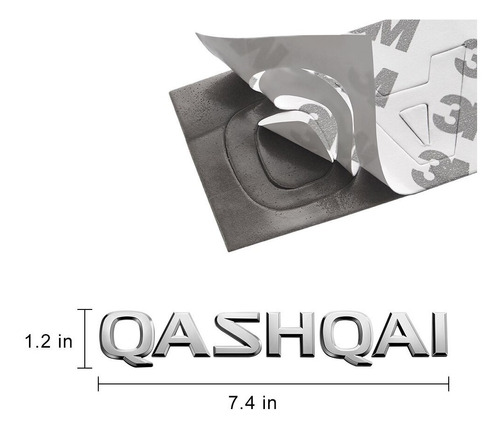 Emblema Logo Para Nissan Qashqai 3.1x18.9cm Foto 3