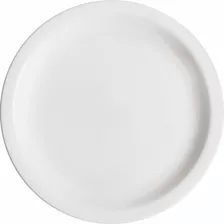 Kit 24 Pratos Sobremesa Porcelana Branco Segunda Linha 19cm