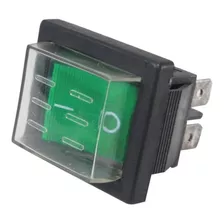 Chave 2 Pos. Iluminada C/ Capa Silicone Verde 220v. Metaltex