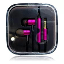 Audifonos Auricular Manos Libres Metalizado Keeka N10 Color Rosa