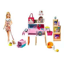 Barbie Doll (11.5 Pulgadas Rubia) Y Pet Boutique