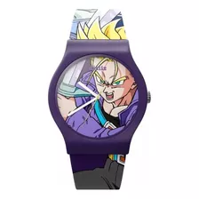 Reloj Disliz Trunks Vs Frieza Dragon Ball Color Morado