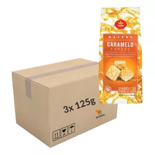 Biscoito Wafer Caramelo Vieira 3x125g