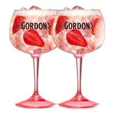 2 Taças De Gin Gordon's Pink De Vidro 600ml - Oficial Diageo