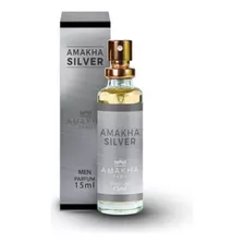 Perfume Masculino Silver Amakha Paris De Bolso, Flaconete, Parfum 15 ml. Silver Scent (inspiração) - Fragrância Exclusiva E Irresistível