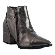 Bota Ankle Boot Prata Luiza Barcelos