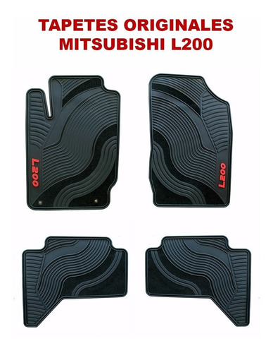 Tapetes Originales Mitsubishi L200 Uso Rudo Logo Rojo 0a9 Foto 2