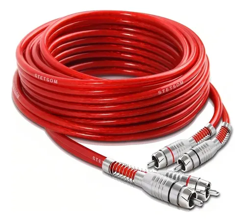 Cabo Rca Stetsom 5m - Cabo Prata Com 5 Metros Blindado 4mm