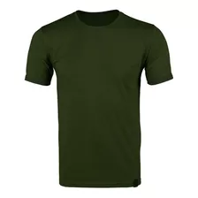 Camiseta Soldier Masculina Tática Bélica Algodão Verde Lisa