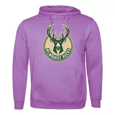 Poleron Nba Milwaukee Bucks Tipo Canguro Capucha Pow Club