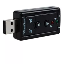 Placa Adaptador De Som Usb P/ Notebook Pc Ps3 7.1 Canais 3d