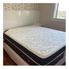 Cama Ortobom Belona P52 Queen Firme + Baú. Perfeito Estado