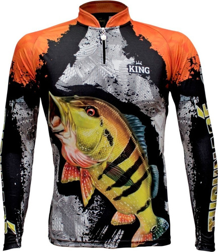 Camisa Camiseta De Pesca King Proteção Uv - Varias Estampas