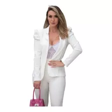 Blazer Max Casual Feminino Manga Bufante Tendência