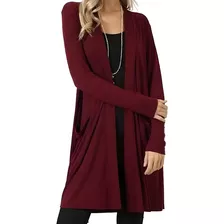 Cardigan Kimono Longo C/bolso Plus Size Casaquinho Feminino 