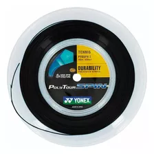 Corda Yonex Poly Tour Spin 16l 1.25mm Copolímero Preto Rolo