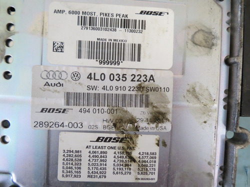 07 08 09 2007 2008 2009 Audi Q7 Audio Radio Amp Ampl Ccp Foto 7