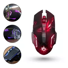 Mouse Gamer Led 6 Botões 3200 Dpi Com Led Cabo De Nylon