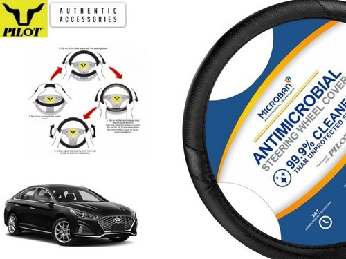 Funda Cubrevolante Negro Antimicrobial Hyundai Sonata 2017 Foto 2