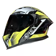 Casco Abatible Arex Mr-903 Shot Blanco Amarillo