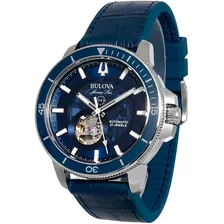 Relógio Bulova Masculino Marine Star Automático 96a291 Azul