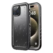 Funda Impermeable Para iPhone 15 Pro Max Negro(o63x)