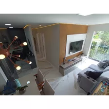 Apartamento Lindo Totalmente Mobiliado À Venda Em Cotia/sp No Jardim Pioneira No Condomínio Mirante Normandia Granja Viana 47m², Com 2 Dormitórios Com Guarda- Roupas Planejado, Sala Para Dois Ambiente