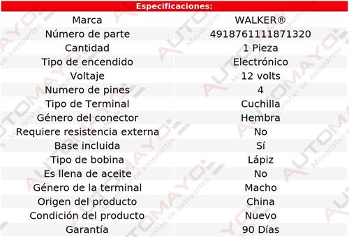 Bobina Walker Mx-5 Miata Para Mazda L4 2.0l 2020 - 2022 Foto 4