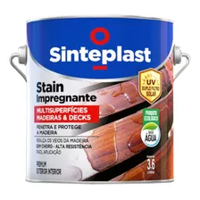 Stain Acetinado Verniz Base Agua 3.6lt Duplo Filtro Solar Cor Incolor