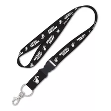 Lanyard Del Miami Heat Hebilla Desmontable, 1 Negro