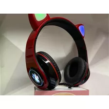 Audífonos Gamer Inalámbricos Rojo Con Luz Led