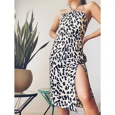 Vestido Largo De Mujer En Fibrana Estampada 