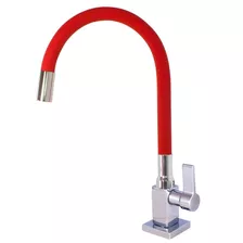 Torneira Cozinha Mesa Tubo Vermelho Articulável 1/4 Volta - 