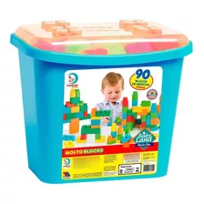 Blocos De Montar Block Box Meninos 90 Peças Cardoso Toys