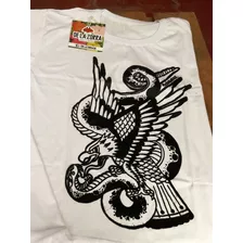 Combo X2 Remeras Blanca Aguila Serpiente Y Negra Logo Guns