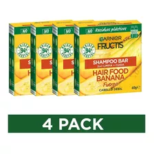  4 Pack Shampoo Garnier Bar Hair Food Banana 60 Gr