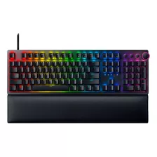 Teclado Gamer Razer Huntsman V2 Qwerty Linear Optical Switch Red Inglés Us Color Negro Con Luz Rgb