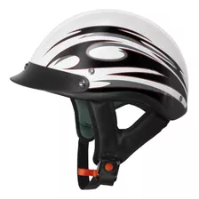 Casco Sólido De Media Cara Cruiser Motocicleta