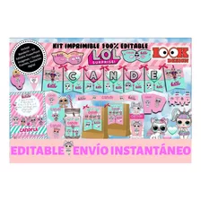Kit Imprimible Candybar Lol Surprise Muñecas 100% Editable