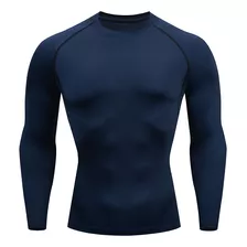 Playera Licra Deportiva Hombre Gym Compresión Cuello